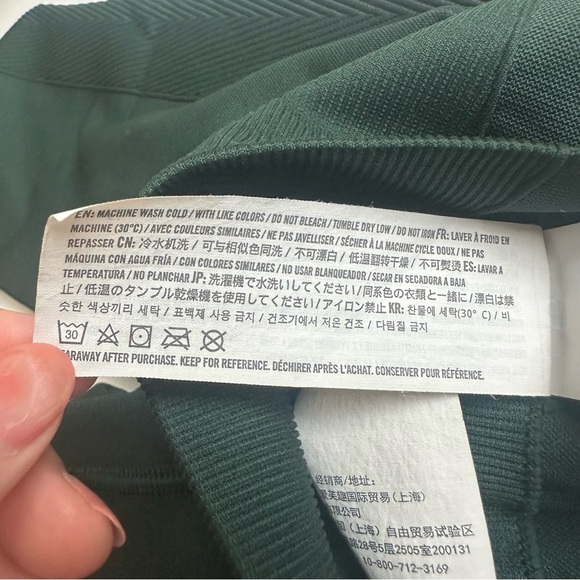 Abercrombie YPB seamlessCORE 7/8 Length Leggings Forest Edge Green Active Gym - Picture 8 of 10